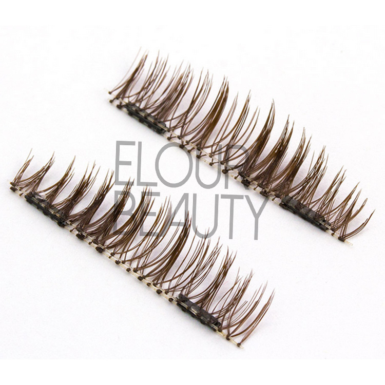 Brown natural 3D magnetic lashes wholesale supplies EA104